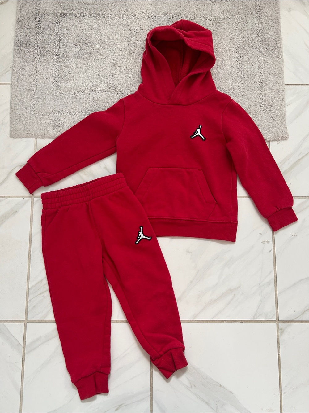 Jordan Red Kids Hoodie and Joggers Set
